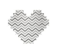 Gray Stripe Print Building Brick Block Puzzle Heart Shaped,Christmas Valentines Birthday Anniversary Presents