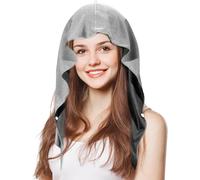 (Gray) Summer Cooling Hooded Towel - Cooling Neck Wraps - Soft Cooling Towel for Hot Weather, UV Protection Cold Towel for Sport Workout Cycling, Outdoor