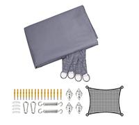 Gray Sun Shade Sail Awning Canopy Rectangle 2x3m 4x6m Waterproof Sunscreen Anti-UV Sunshade Cloth with Rope and Hardware Kit, Perfect for Outdoor Garden Patio Party Yard
