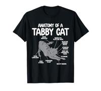 Gray Tabby Cat Anatomy Of A Tabby Cat T-Shirt