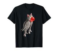Gray Tabby Cat with Bubble Gum Design for Mothers Day T-Shirt