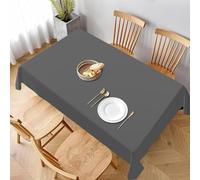 Gray Tablecloth Rectangular 140x260 cm - Extra Large 3D Printed Modern Pattern Table Cover and Table Cloth - Wipe Clean Waterproof Polyester Fabric for Garden, Kitchen, Party 1669v