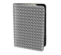 Gray Teal Flower Butterfly Print Stylish 5.5in Lightweight Passport Travel Document Wallet Case For Men And Women, Black, One Size