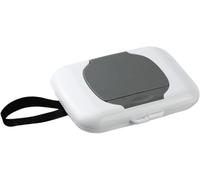 Gray Travel Wipe Holder, Wipes Dispenser, Travel Wipes Case, Reusable Wet Wipe Container Box Strollers Hanging Dispensers Refillable Wipe Case Safe Wet Storage Wipe Holders Wipes and Holders