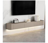 Gray Wall Mounted Floating TV Stand with Drawers Stylish Media Console Shelf for Under TV Storage Long Entertainment Center for Living Room Durable Home Decor