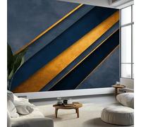 Gray Wall Wallpaper Mural Modern Minimal Abstract Stripes, Premium Non-Woven Wallpaper Mural for Bedroom livingroom Wall Decor 300 x 210 cm Art Print Photo Paper Poster