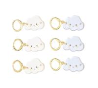 Gray White Cloud Shape Knit Markers Locking Stitch Picks Plastic Removable Crocheting Quilting