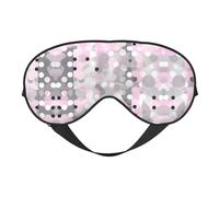 Gray White Modern Polka Dot Double Side Eye Mask, Adjustable Strap Eye Mask, Eye Sleep Shade Cover, Blocks Light Eye mask