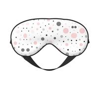 Gray White Modern Polka Dot Light Blocking Sleep Mask Adjustable Comfortable Soft Eye Cover Reversible Night Rest