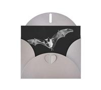 Gray WHJSHOP Bats in the Sky Prints Greeting Card - High-End Pearlescent Paper Double Sided Pearl Effect Love Buckle Pearl Paper Envelope