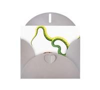 Gray WHJSHOP Centipede and Snake Prints Greeting Card - High-End Pearlescent Paper Double Sided Pearl Effect Love Buckle Pearl Paper Envelope