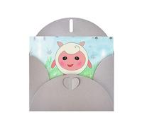 Gray WHJSHOP cute lamb Prints Greeting Card - High-End Pearlescent Paper Double Sided Pearl Effect Love Buckle Pearl Paper Envelope