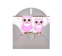 Gray WHJSHOP Cute owl Prints Greeting Card - High-End Pearlescent Paper Double Sided Pearl Effect Love Buckle Pearl Paper Envelope