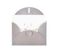 Gray WHJSHOP Flowers and swans Prints Greeting Card - High-End Pearlescent Paper Double Sided Pearl Effect Love Buckle Pearl Paper Envelope