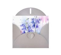 Gray WHJSHOP lily of the valley Prints Greeting Card - High-End Pearlescent Paper Double Sided Pearl Effect Love Buckle Pearl Paper Envelope