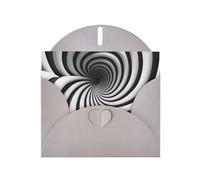 Gray WHJSHOP spiral optical illusion gif Prints Greeting Card - High-End Pearlescent Paper Double Sided Pearl Effect Love Buckle Pearl Paper Envelope