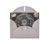 Gray WHJSHOP Tarot Compass Prints Greeting Card - High-End Pearlescent Paper with Double-Sided Pearl Effect