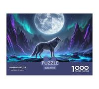 Gray Wolf 1000 Piece Jigsaw Puzzle For Adults Challenging Game Stress Relief Puzzle Exercise The Memory of The Brain for Adults And Kids, Age 12 Years Up 70x50cm/1000pcs