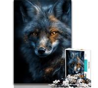 Gray Wolf 1000 Piece Jigsaw Puzzles for Adults Gifts,Help The Brain Exercise Addictive Toys to Cultivate Patience Suitable for Couples (38x26cm)