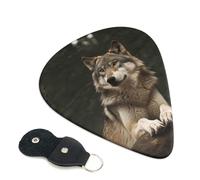 Gray Wolf Guitar Picks 6-Pack - Pick Set (0.46mm / 0.71mm / 0.96mm) Suitable For Guitar And Ukulele Playing