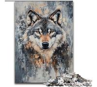 Gray Wolf Jigsaw Puzzles for Adults Teenagers Jigsaws Puzzle, Perfect for Game Nights, Colorful Toy for Home Gift (50x75cm)