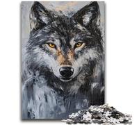 Gray Wolf JigsawPuzzle 1000 Pieces for Teenagers, for And 14 Years And over Brainteaser Family Games Christmas Birthday Gifts 26x38cm