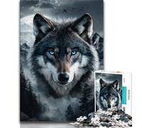 Gray Wolf Jigsaws Puzzles 1000 Pieces for Adults Gifts,Staycation Kill Time Every Piece Is Unique - Challenging Family Fun Game (50x75cm)