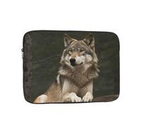 Gray Wolf Laptop Sleeve for Women Men, 17 Inch Waterproof Laptop Bag Lightweight Notebook Computer Cover Bag
