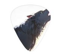 Gray wolf Printed pick set - 12 pieces, thin, medium and thick guitar picks, suitable for guitar, bass, electric guitar and ukulele