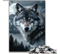 Gray Wolf Puzzles for Teenagers Teens 1000pc Puzzle, Toy Intellectual Game Artists Collection, Fine Art 50x75cm