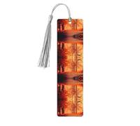 Gray Wooden Bookmark - Double-Sided Fall Beautiful Autumn Full-Print for Hardcover Books, Journals, Notebooks - Ideal Thoughtful Gift