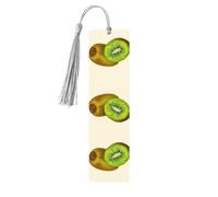 Gray Wooden Bookmark - Double-Sided Kiwi Full-Print for Hardcover Books, Journals, Notebooks - Ideal Thoughtful Gift