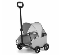 Gray,YXINHONGYUE Small Push-Pull cat Stroller, Collapsible Folding Outdoor Multi-Purpose Shopping cart with Retractable Rod 26CM Deeper Cockpit Suitable for Beach and Camping