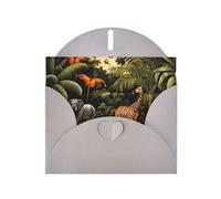 Gray YYHWHJDE Animals In The Rainforest Picture Greeting Card 6x4 in with Double-Sided Pearl Effect and Environmentally Friendly Ink