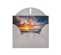 Gray YYHWHJDE Beach Maui Hawaii Sunset Sea Waves Clouds Printing Greeting Card for Christmas, Birthday, Valentine's Day, Wedding Anniversary, and Parties
