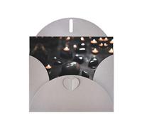 Gray YYHWHJDE Black Mystery Heart Stone Picture Greeting Card 6x4 in with Double-Sided Pearl Effect and Environmentally Friendly Ink