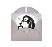 Gray YYHWHJDE I Love Penguins Picture Greeting Card 6x4 in with Double-Sided Pearl Effect and Environmentally Friendly Ink