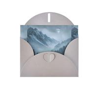 Gray YYHWHJDE Mountains shrouded in moonlight Prints Greeting Card 6x4 Inches - Fashionable and Unique Design for Various Occasions