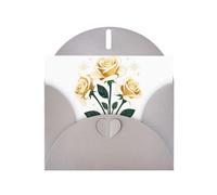 Gray YYHWHJDE Roses in the starry sky Picture Greeting Card 6x4 in with Double-Sided Pearl Effect and Environmentally Friendly Ink