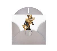 Gray YYHWHJDE Scarecrow carrying wood Picture Greeting Card 6x4 in with Double-Sided Pearl Effect and Environmentally Friendly Ink