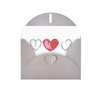 Gray YYHWHJDE Sequins I Love You Picture Greeting Card 6x4 in with Double-Sided Pearl Effect and Environmentally Friendly Ink