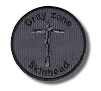 Gray Zone Skinhead Band Patch Badge Embroidered Iron on Applique