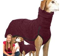 Grayhound Fleece Jumper, Turtleneck Shirt Stretch Fleece Vest, Pet Pullover Coat, Whippet Warm Sweatshirt, Breathable Puppy Clothes for Fall Winter