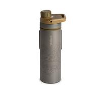 GRAYL Titanium UltraPress 500 ml Water Filter Bottle Coyote Brown - Filter for Hiking, Camping, Survival, Travel, 511-SEA-CBN