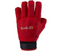 Grays Hockey Touch Pro Gloves Hand Protection - Red Black (Medium, Left)