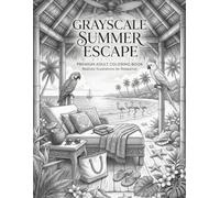 Grayscale Summer Escape: 100 Adult Coloring Pages for Stress Relief & Relaxation: Beautiful Botanical & Ocean Designs | Single-Sided Pages | For All Skill Levels | Mindfulness & Wellness