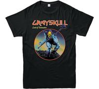 Grayskull Lord of Destruction T-Shirt Skeletor Rocks 80S Cartoons Adult Top Black L