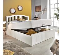 Grayson White Wooden Ottoman Bed - White / 150.5cm