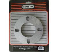 Grayston Pack Of 2 Universal Wheel Spacers Shims 10mm 4 Stud PCD 95-114mm Pair