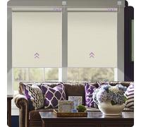 Graywind Customised Smart Blackout Roller Blinds Compatible with Alexa Google, Delicate Design Texture Wifi Hardwired Electric Blinds with Remote, Motorised Window Shades, Striped Beige